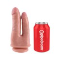 King Cock Double Model 20,9cm - Dwustronna anatomiczna forma z przyssawką