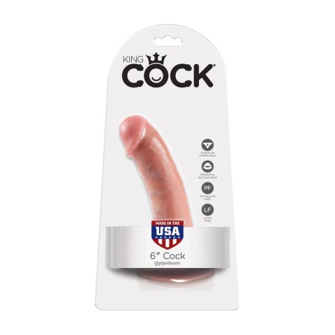King Cock Model 6 Inch Flesh - System z Przyssawką, 15,2 cm, Pipedream King Cock Model 6 Inch Flesh - System z Przyssawką, 15,2 cm, Pipedream