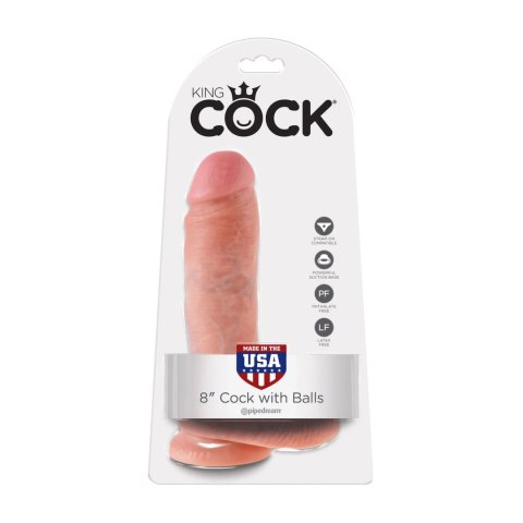 King Cock Model 8 Inch Flesh - anatomiczny model z przyssawką 20,3 cm King Cock Model 8 Inch Flesh - anatomiczny model z przyssawką 20,3 cm