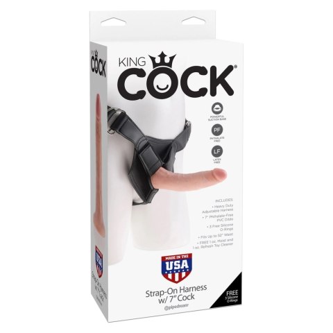 King Cock Uprząż z akcesorium 15 cm - winylowa, regulowana, USA King Cock Uprząż z akcesorium 15 cm - winylowa, regulowana, USA