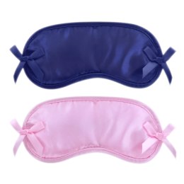 LoversPremium Blindfolds - Zestaw 2 Opasek na Oczy Rożowa i Niebieska