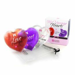 LoversPremium Hot Massage Hearts zestaw 3 serc grzewczych 9x9 cm