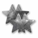 Nippies Solid Nightfever Star naklejki ochronne B, 2 pary, czarne i srebrne