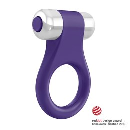 OVO B1 Pierścień wibrujący silikonowy lilac chrome - wodoodporny