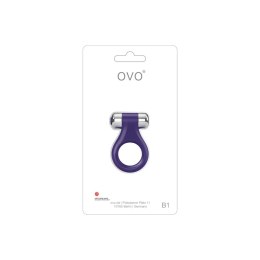 OVO B1 Pierścień wibrujący silikonowy lilac chrome - wodoodporny