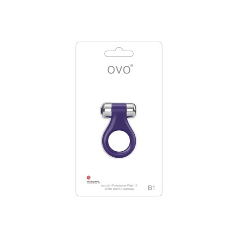 OVO B1 Pierścień wibrujący silikonowy lilac chrome - wodoodporny OVO B1 Pierścień wibrujący silikonowy lilac chrome - wodoodporny