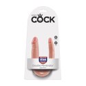 Pipedream King Cock U-Shaped Double Trouble Small Flesh - elastyczny model podwojny