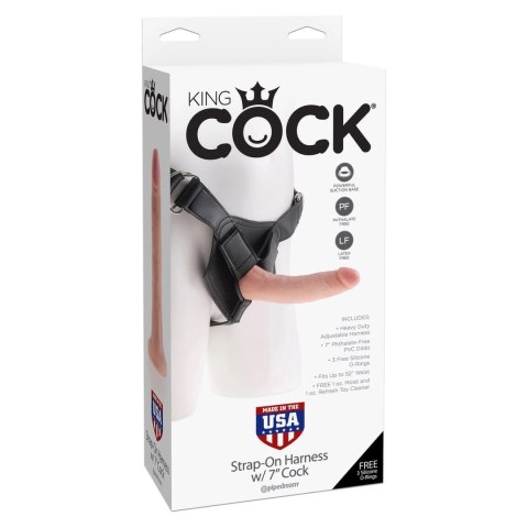 Pipedream King Cock Uprząż z systemem mocowania + element 17 cm Pipedream King Cock Uprząż z systemem mocowania + element 17 cm
