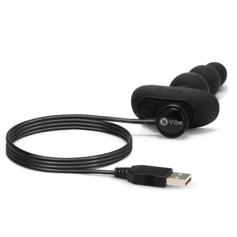 B-Vibe Triplet Black - wibrująca sonda z 2 silnikami i pilotem B-Vibe Triplet Black - wibrująca sonda z 2 silnikami i pilotem