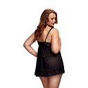 Baci Sheer Babydoll Black Queen Size koszulka z regulacją XL/XXL