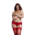 Baci Szorty Rose Crotchless Red Queen Size otwarty kroj XL