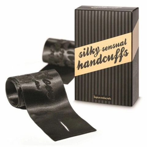 Bijoux Indiscrets Silky Sensual satynowe opaski do wiązania czarne Bijoux Indiscrets Silky Sensual satynowe opaski do wiązania czarne