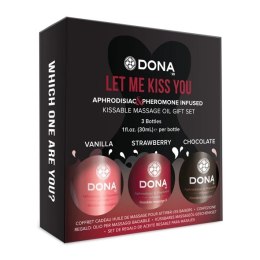 Dona Massage Gift Set Flavored - zestaw 3 jadalnych olejkow do masażu 3x30ml