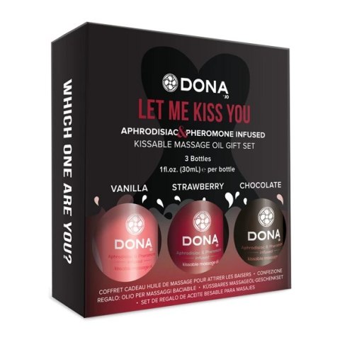 Dona Massage Gift Set Flavored - zestaw 3 jadalnych olejkow do masażu 3x30ml Dona Massage Gift Set Flavored - zestaw 3 jadalnych olejkow do masażu 3x30ml