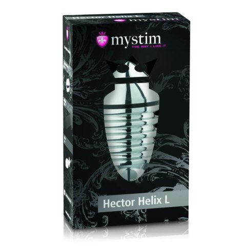 Mystim Hector Helix L aluminiowy plug do elektrostymulacji 11,5 cm Mystim Hector Helix L aluminiowy plug do elektrostymulacji 11,5 cm