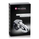Mystim Pubic Enemy No 1 Silver - anatomiczna klatka intymna z funkcją elektrostymulacji