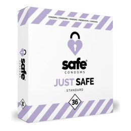 Safe Just Safe 36 szt. prezerwatywy klasyczne, anatomiczny kształt