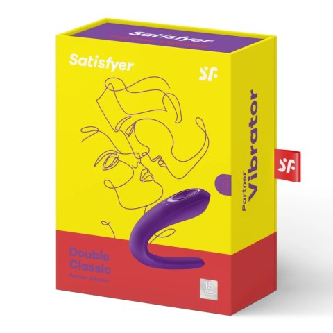 Satisfyer Double Classic model dla par, wodoodporny, 10 trybow, silikon Satisfyer Double Classic model dla par, wodoodporny, 10 trybow, silikon
