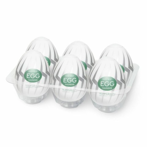 Tenga Egg Thunder - zestaw 6 elastycznych nakładek intymnych Tenga Egg Thunder - zestaw 6 elastycznych nakładek intymnych