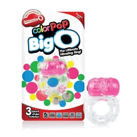 The Screaming O Color Pop Big O Pink - wibrujący pierścień silikonowy The Screaming O Color Pop Big O Pink - wibrujący pierścień silikonowy