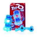 The Screaming O TriO Blue - pierścień wibrujący z podwojnym napędem, niebieski