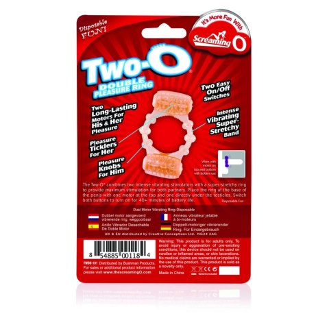 The Screaming O Two-O pierścień silikonowy z dwoma wibracjami The Screaming O Two-O pierścień silikonowy z dwoma wibracjami