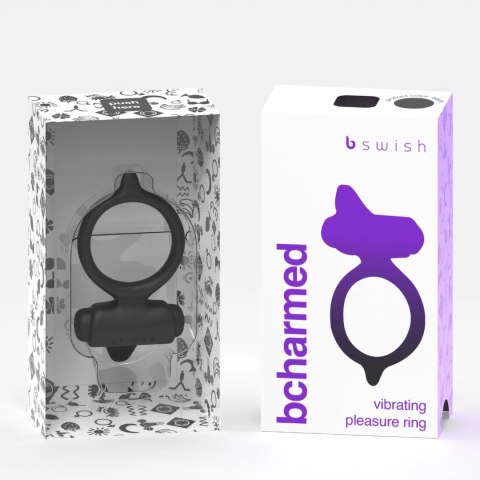 B Swish bcharmed Basic Black - silikonowy wodoodporny pierścień wibrujący B Swish bcharmed Basic Black - silikonowy wodoodporny pierścień wibrujący