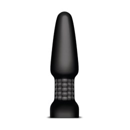 B-Vibe Rimming Plug 2 Black - bezprzewodowy system rotacyjny, silikon