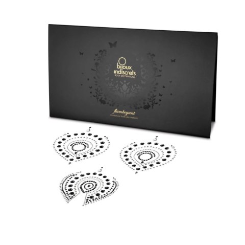 Bijoux Indiscrets Flamboyant Black & Silver - Kryształki dekoracyjne na ciało Bijoux Indiscrets Flamboyant Black & Silver - Kryształki dekoracyjne na ciało
