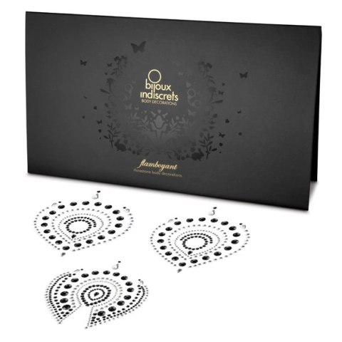Bijoux Indiscrets Flamboyant Black & Silver - Kryształki dekoracyjne na ciało Bijoux Indiscrets Flamboyant Black & Silver - Kryształki dekoracyjne na ciało