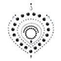Bijoux Indiscrets Flamboyant Black & Silver - Kryształki dekoracyjne na ciało