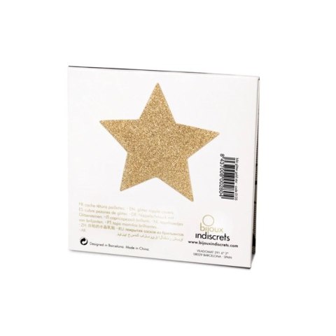 Bijoux Indiscrets Flash Star Gold - Złote naklejki dekoracyjne wielorazowe Bijoux Indiscrets Flash Star Gold - Złote naklejki dekoracyjne wielorazowe