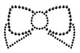 Bijoux Indiscrets Mimi Bow Black ozdobne aplikacje na piersi czarne