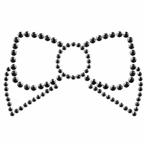Bijoux Indiscrets Mimi Bow Black ozdobne aplikacje na piersi czarne Bijoux Indiscrets Mimi Bow Black ozdobne aplikacje na piersi czarne