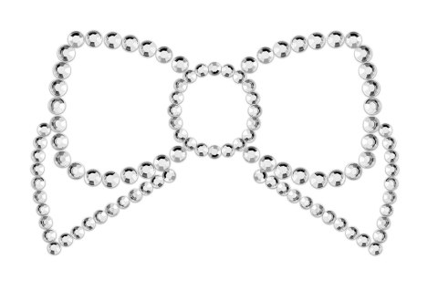 Bijoux Indiscrets Mimi Bow Silver zestaw ozdobnych nakładek srebrnych Bijoux Indiscrets Mimi Bow Silver zestaw ozdobnych nakładek srebrnych
