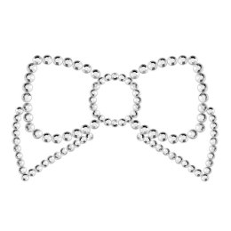 Bijoux Indiscrets Mimi Bow Silver zestaw ozdobnych nakładek srebrnych