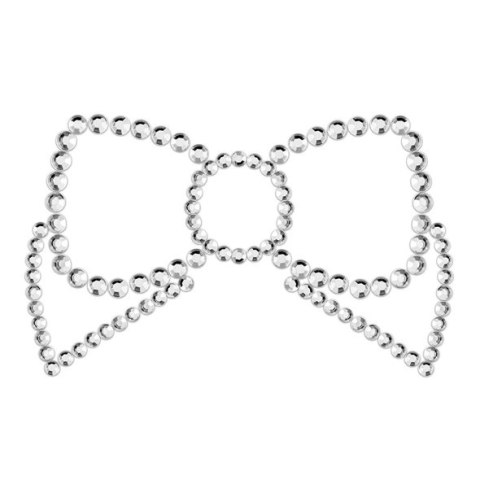 Bijoux Indiscrets Mimi Bow Silver zestaw ozdobnych nakładek srebrnych Bijoux Indiscrets Mimi Bow Silver zestaw ozdobnych nakładek srebrnych