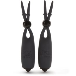Fifty Shades of Grey Sweet Torture silikonowe wibrujące klipsy 10,8cm