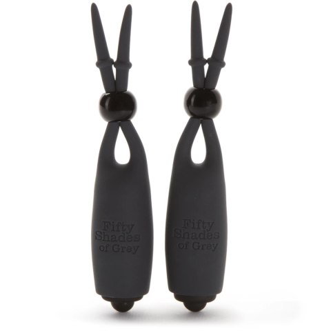 Fifty Shades of Grey Sweet Torture silikonowe wibrujące klipsy 10,8cm