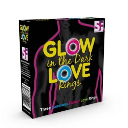 Loving Joy Glow in the Dark - Zestaw 3 pierścieni świecących, elastycznych
