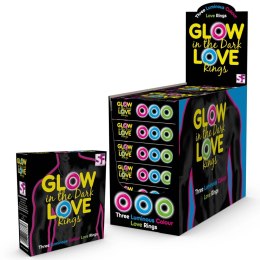 Loving Joy Glow in the Dark - Zestaw 3 pierścieni świecących, elastycznych