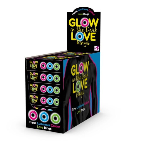 Loving Joy Glow in the Dark - Zestaw 3 pierścieni świecących, elastycznych Loving Joy Glow in the Dark - Zestaw 3 pierścieni świecących, elastycznych