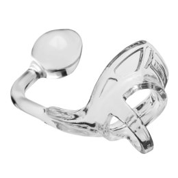Perfect Fit Armour Tug Lock Clear - Pierścień intymny z wtyczką, 43 mm