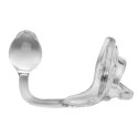 Perfect Fit Armour Tug Lock Clear - Pierścień intymny z wtyczką, 43 mm