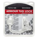 Perfect Fit Armour Tug Lock Clear - Pierścień intymny z wtyczką, 43 mm