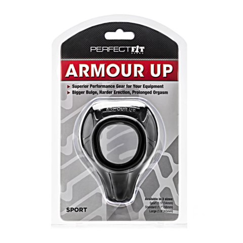 Perfect Fit Armour Up Sport Black pierścień anatomiczny czarny 38mm Perfect Fit Armour Up Sport Black pierścień anatomiczny czarny 38mm
