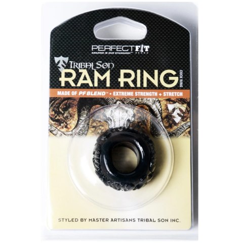 Perfect Fit Ram Ring Black - stylowy pierścień anatomiczny czarny Perfect Fit Ram Ring Black - stylowy pierścień anatomiczny czarny