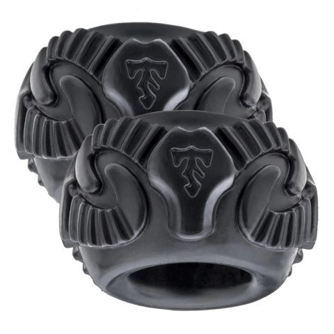 Perfect Fit Ram Ring dwupak - stylowy pierścień z mieszanki PF Blend, czarny
