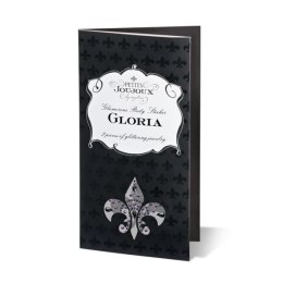 Petits Joujoux Gloria Black & Pink - ozdobna aplikacja na piersi, kryształki
