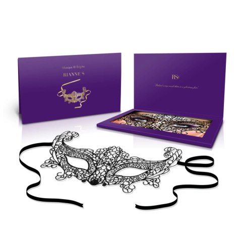 Rianne S Soiree Mask II Brigitte maska wenecka materiałowa czarna Rianne S Soiree Mask II Brigitte maska wenecka materiałowa czarna